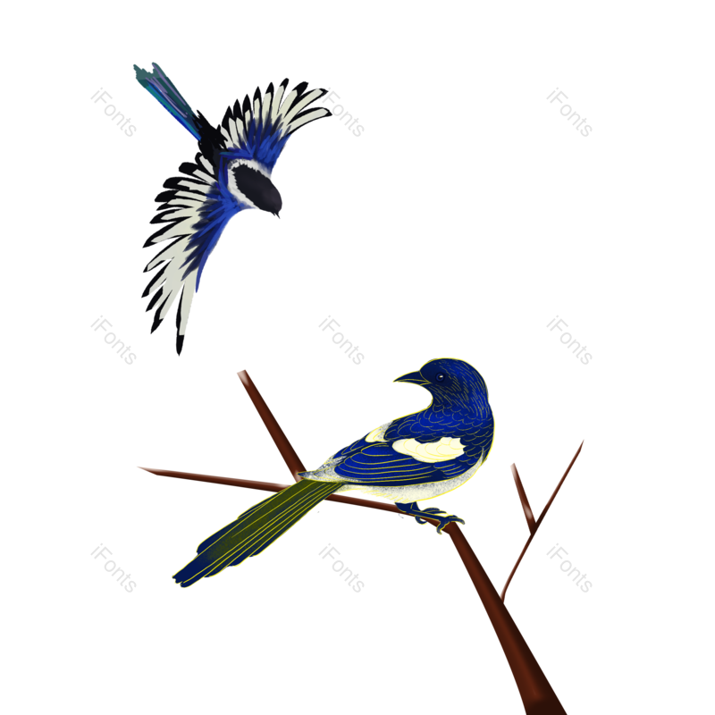 中国图片,卡通小鸟元素,飞鸟PNG,动物免抠素材